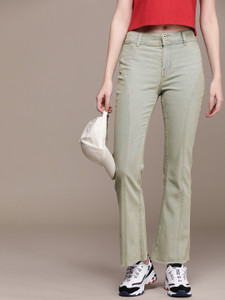 Roadster Flared Women Light Green Jeans