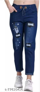Jg Enterprise Jogger Fit Girls Dark Blue Jeans
