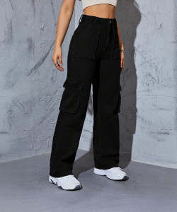 NUCOUTHS the style you love Loose Fit Women Black Jeans