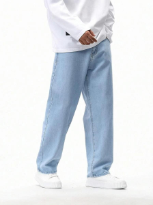 DENIM LOOK Loose Fit Men Light Blue Jeans