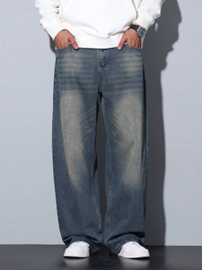YAMEETFIT Baggy Fit Men Light Green Jeans - Image 6