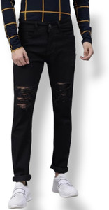 Star4well Slim Men Black Jeans