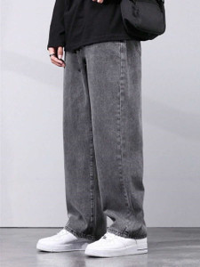 Star4well Relaxed Fit Men Grey Jeans - Image 4