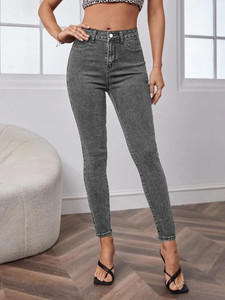 KASHIAN Skinny Women Grey Jeans