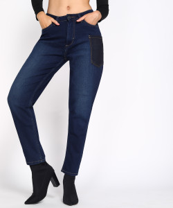 FOREVER 21 Tapered Fit Women Blue Jeans