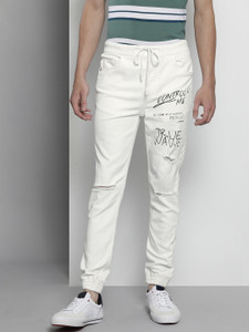 The Indian Garage Co. Slim Men White Jeans