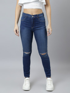 Purpleparka Flared Women Blue Jeans
