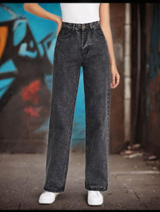 KASHIAN Boyfriend Women Black Jeans