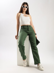 zayla Flared Women Dark Green Jeans