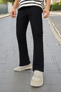 Urbano Fashion Boot-Leg Men Black Jeans