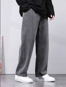 DENIM LOOK Loose Fit Men Grey Jeans