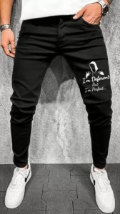 VYESH Relaxed Fit Men Black Jeans