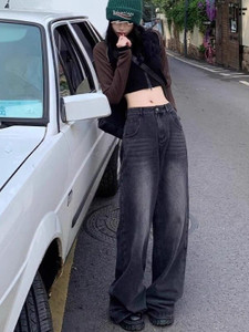 TYFFYN Loose Fit Women Black Jeans