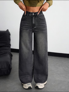 LEDGE&EDGE Straight Fit Women Black Jeans