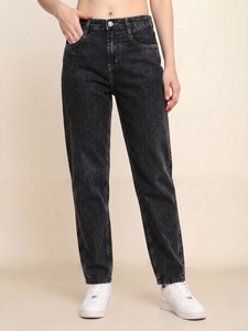 zayla Loose Fit Women Black Jeans