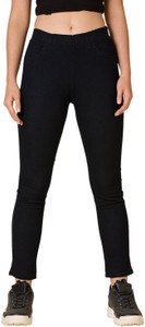 3BUTTERFLIES Skinny Women Black Jeans