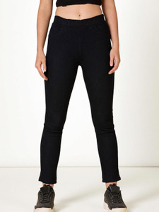 3BUTTERFLIES Skinny Women Black Jeans