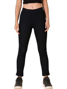 3BUTTERFLIES Skinny Women Black Jeans