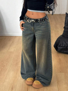 HUNTER & HAYES Baggy Fit Women Blue Jeans