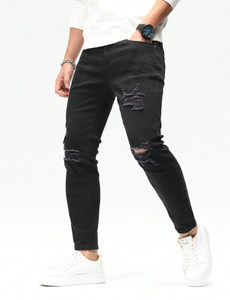 KAZAMAJEANS Slim Men Black Jeans