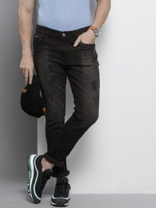 The Indian Garage Co. Slim Men Black Jeans