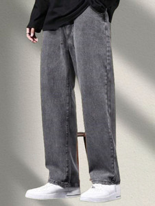 StarForWell Loose Fit Men Grey Jeans - Image 6