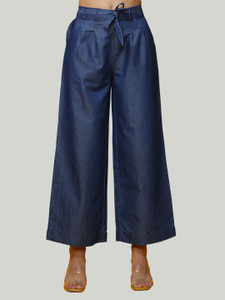 NOVIO Loose Fit Women Dark Blue Jeans