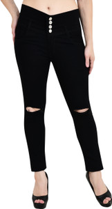 comfits Slim Women Black Jeans