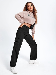 Zizvo Flared Women Black Jeans