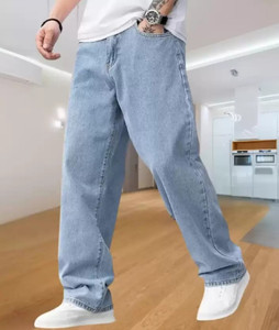 Playfeel Loose Fit Men Light Blue Jeans - Image 6