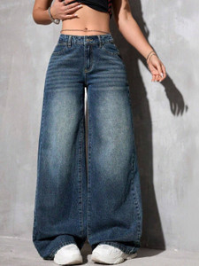 TYFFYN Wide Leg Blue Jeans for Women - Image 5