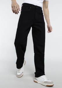 Spykar Loose Fit Men Black Jeans