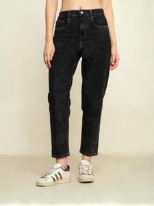 zayla Loose Fit Women Black Jeans