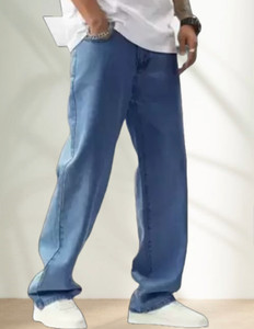 Flaring Relaxed Fit Men Light Blue Jeans