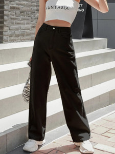 TYFFYN Flared Women Black Jeans