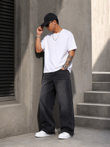 7 CUTS Straight Fit Men Dark Grey Jeans