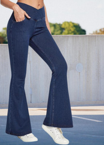 GLOBENAUT Boot-Leg Women Dark Blue Jeans