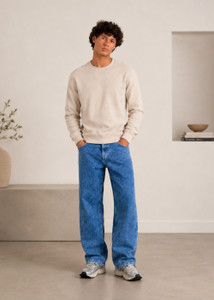 Freakins Baggy Fit Men Blue Jeans