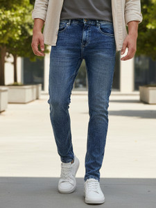 Urbano Fashion Skinny Men Dark Blue Jeans