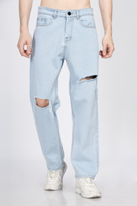 FoulChild Relaxed Fit Men Light Blue Jeans