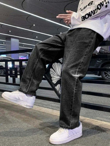 JAARA Relaxed Fit Men Dark Grey Jeans