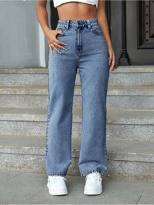 SKYGLORY Boyfriend Women Light Blue Jeans