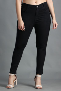 Pompous Slim Women Black Jeans