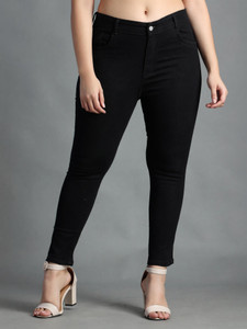 Pompous Slim Women Black Jeans