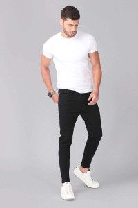 Snitch Skinny Men Black Jeans