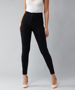 DOLCE CRUDO Skinny Women Black Jeans