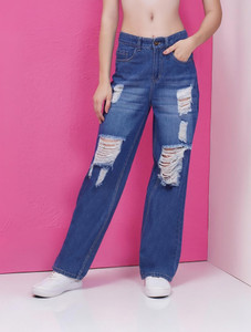Puella Flared Women Dark Blue Jeans