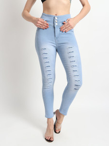 TYFFYN Slim Women Light Blue Jeans