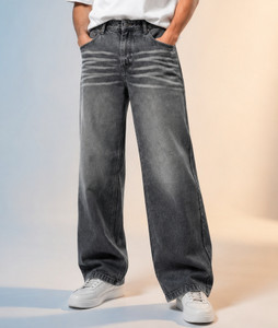 Zaraa Wide Leg Men Dark Grey Jeans - Image 3