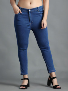 Pompous Slim Women Blue Jeans